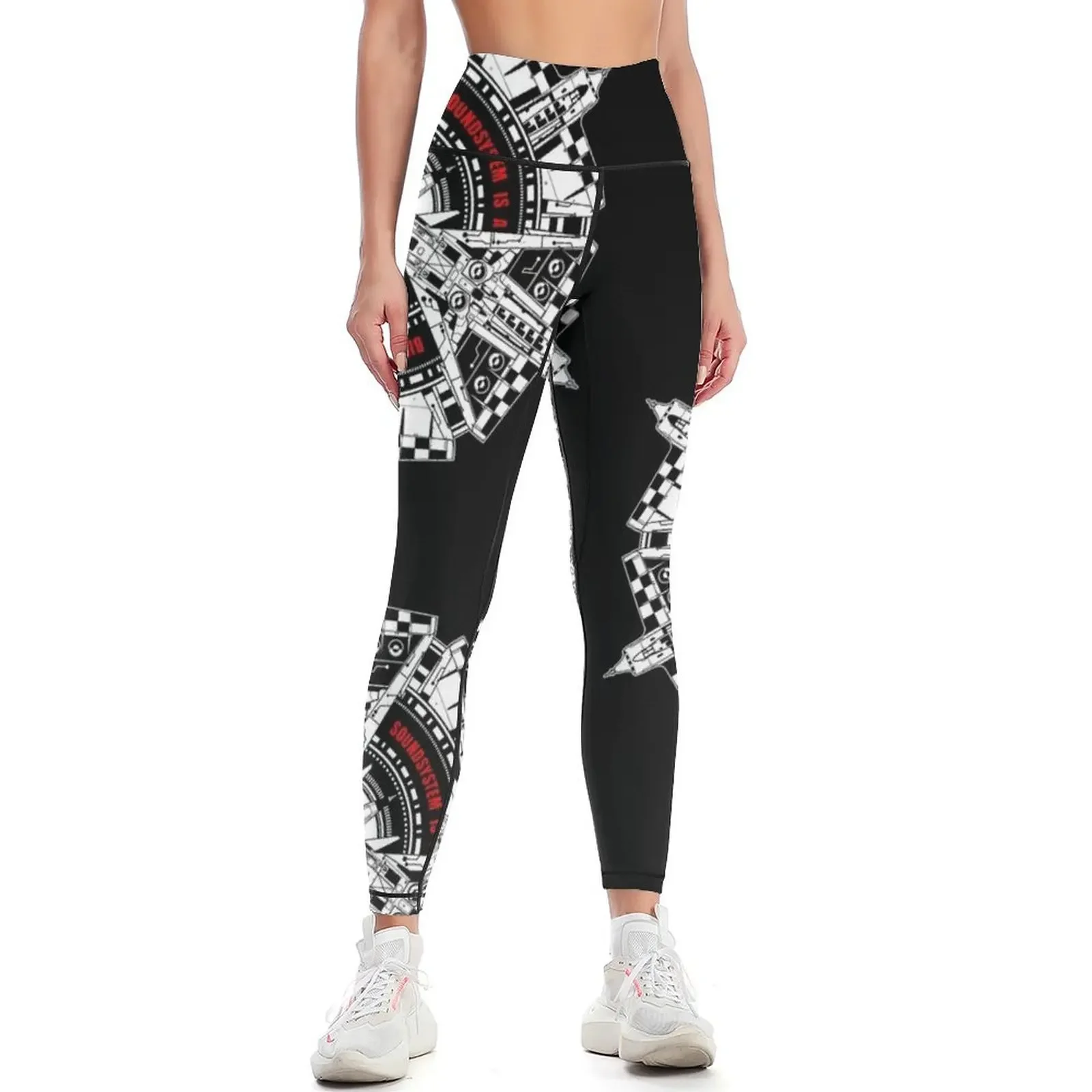 

the only sound system is a big soundsystem Leggings workout shorts legging push up Women's gym high waist Womens Leggings