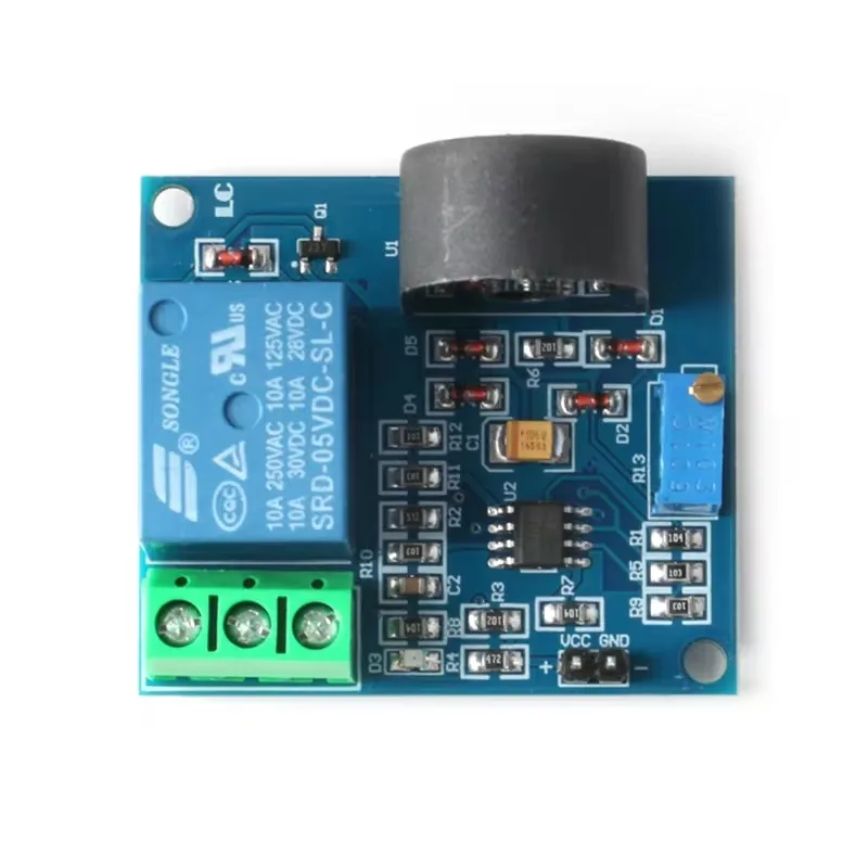 5A overcurrent protection sensor module, AC current detection sensor 12V relay, should control switch
