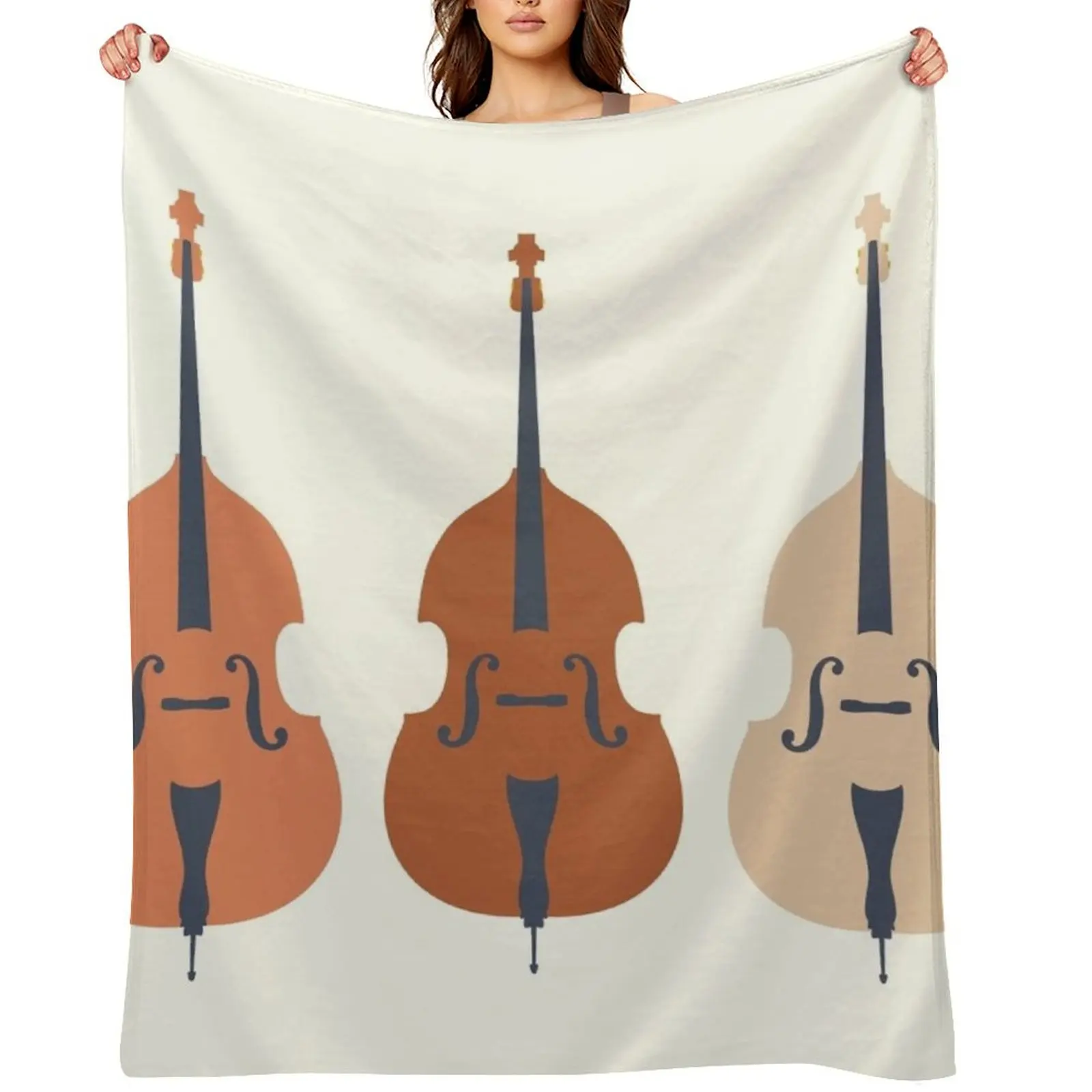 

Trio of Terracotta Double Basses Throw Blanket For Sofa Thin Nap Luxury Plaid Blankets