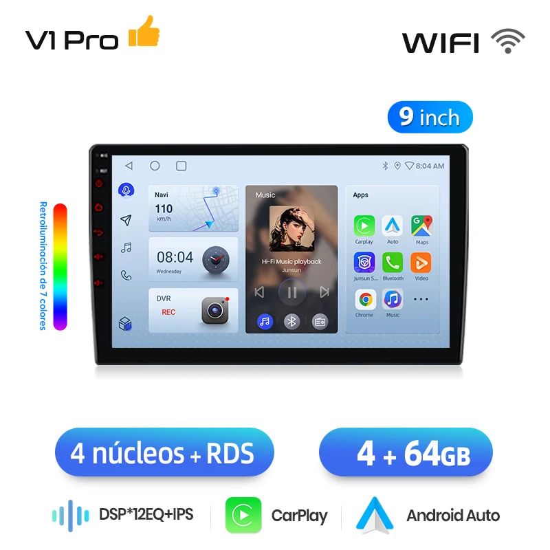 Junsun Radio Voz AI para Seat Leon MK3 2012 2013-2020 CarPlay inal Privatbrico Android Auto autoradio 2DIN con Bluetooth DAB + GPS RDS