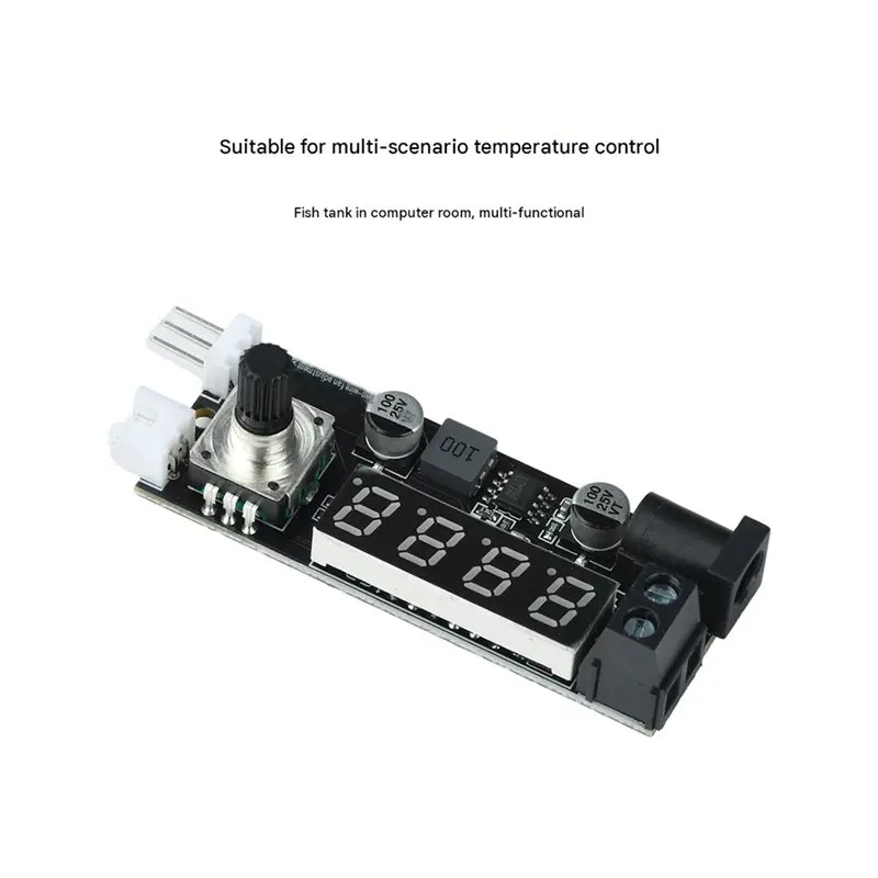 WCS-DC12V 3A Digital Fan Speed Controller Voltage Adjustable Temperature RPM Display For Cooling Fan Governor Module