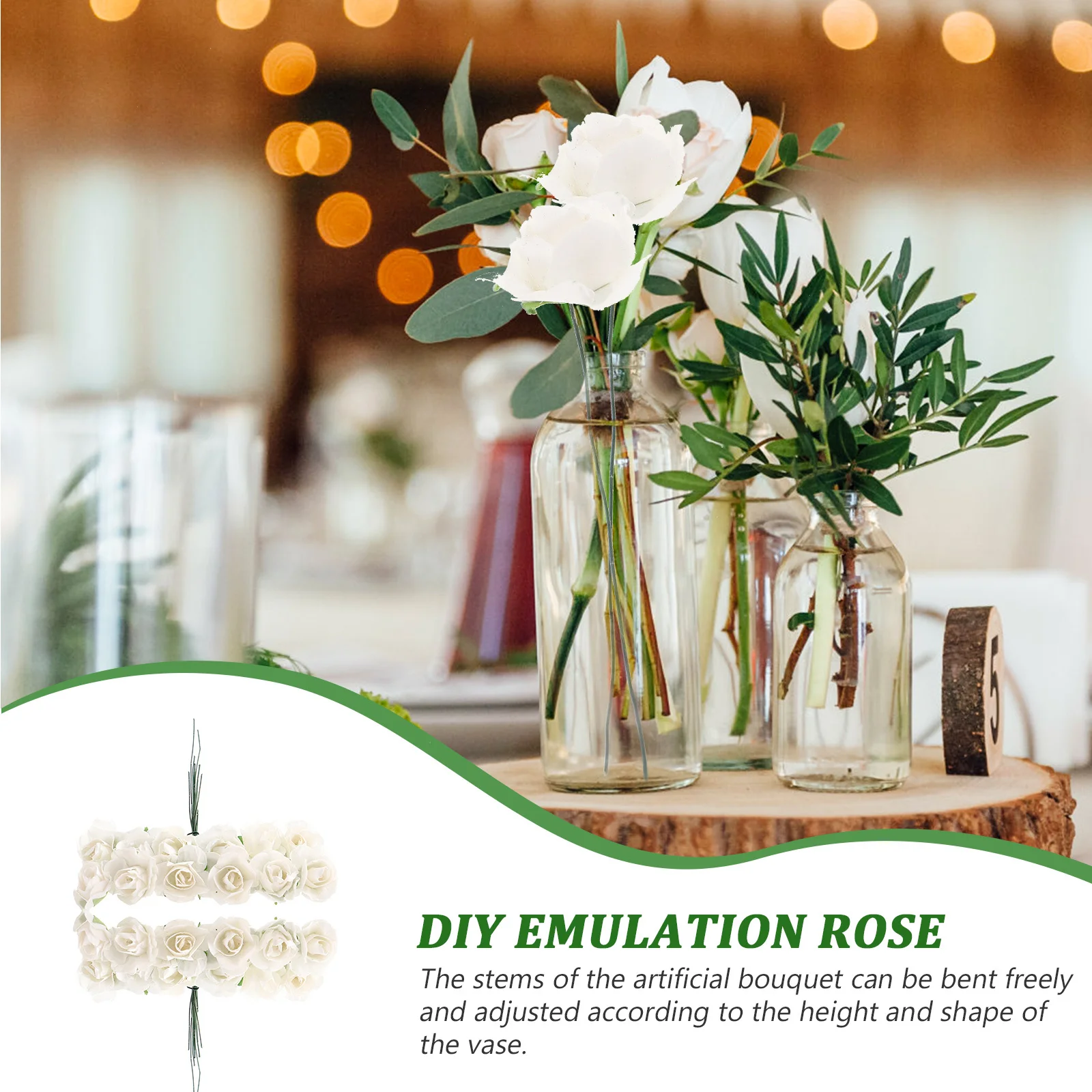 

144Pcs Artificial Rose Flowers Small Paper Roses for Wedding Party DIY Crafts Decor Home Floral Decoration Small Paper Flowers