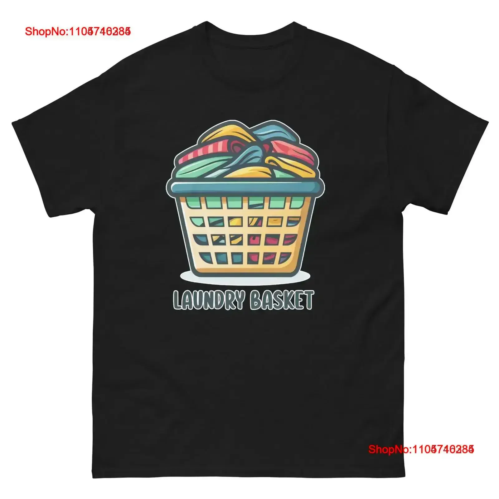 Laundry Basket Popular Illustration Object T Shirt vintage Washed Breathable fashion Comfortable Top For Everyday Wear vintage