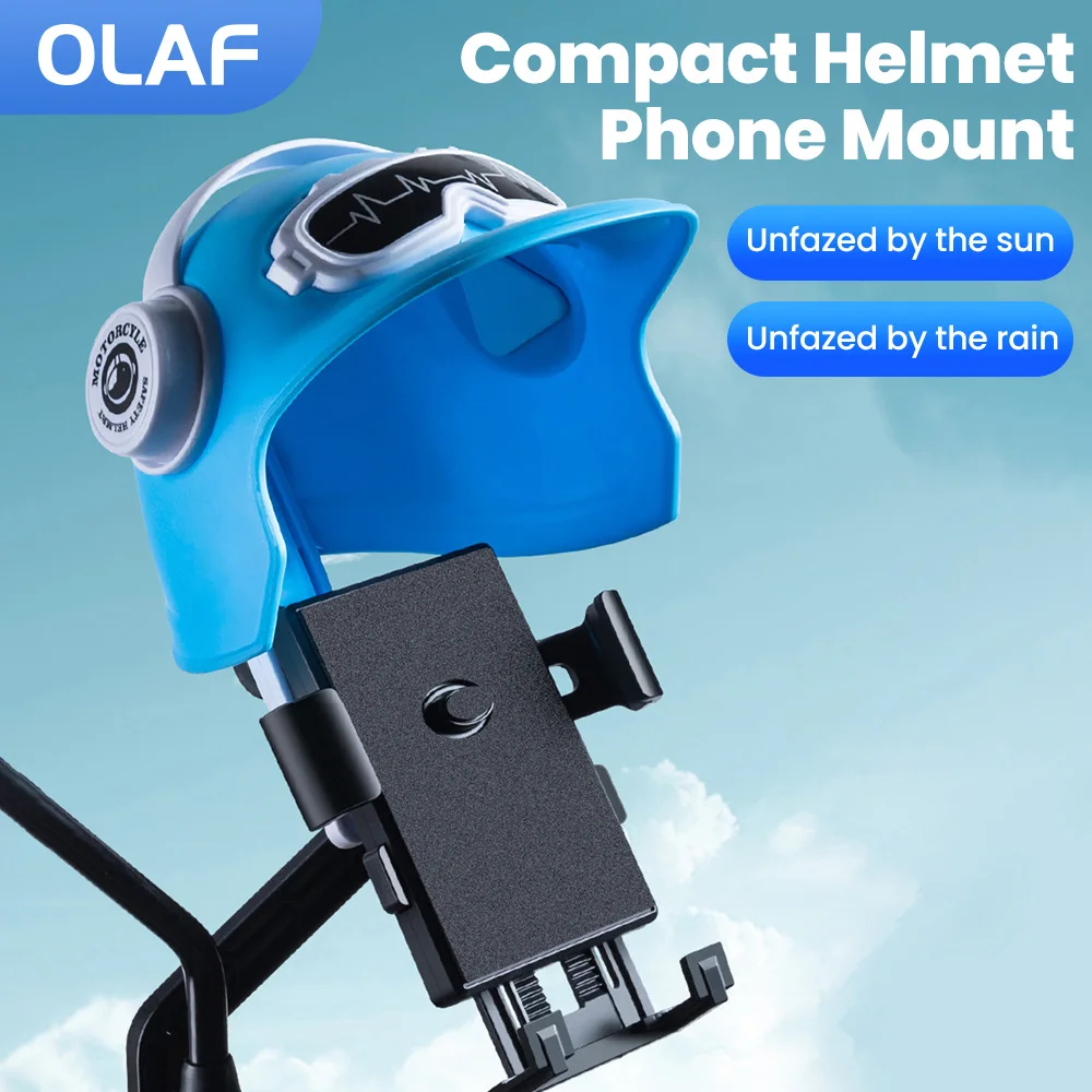 Small Helmet Bike Rider Motorcycle Mount Mobile Phone Holder Electric Bicycle Waterproof Sunshade Navigation Mobile Phone Holder