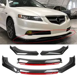 LAICY For Acura TL 2008-2014 Car Front Bumper Lip Chin Spoiler Splitter Diffuser Body Kits Trim Air Dam Protector Carbon Fiber