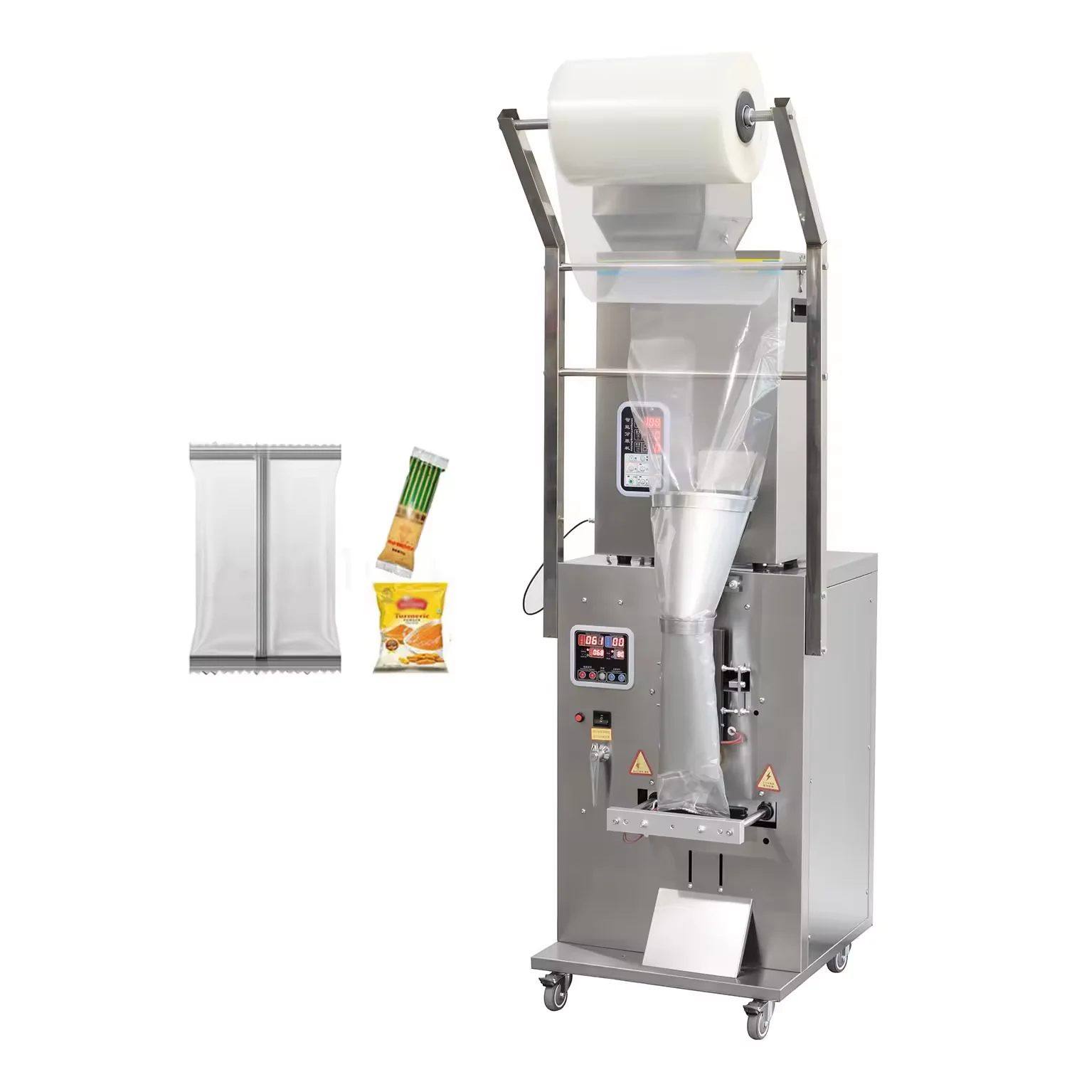 

Multifunctional Rice Bean Granules Vertical Pouch Packing Machine Food Powder Filling Equipment Plastic Paper Bag Film Foil