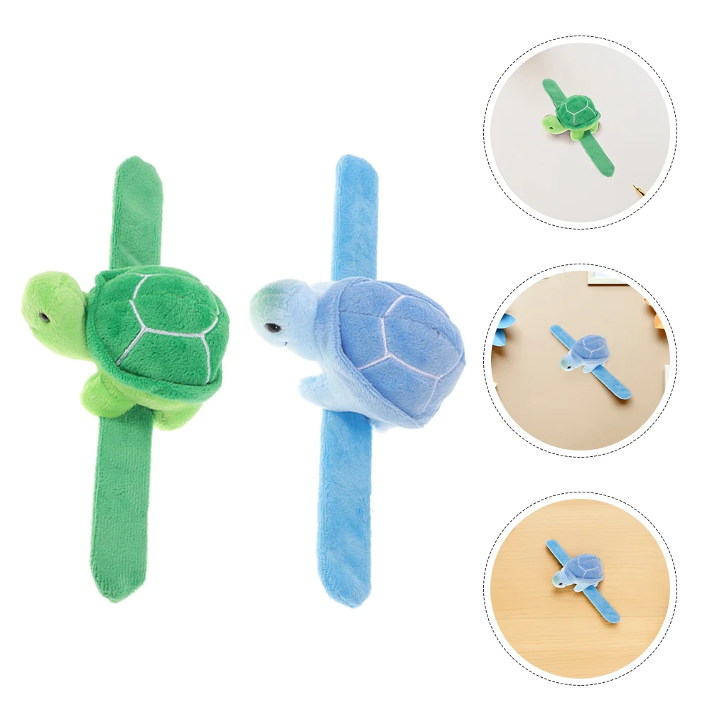 

4pcs Turtle Slap Bracelets s Adults Soft Animal Wristbands Party Favors Decoration Accessory Turtle Shaped Snap Bracelet