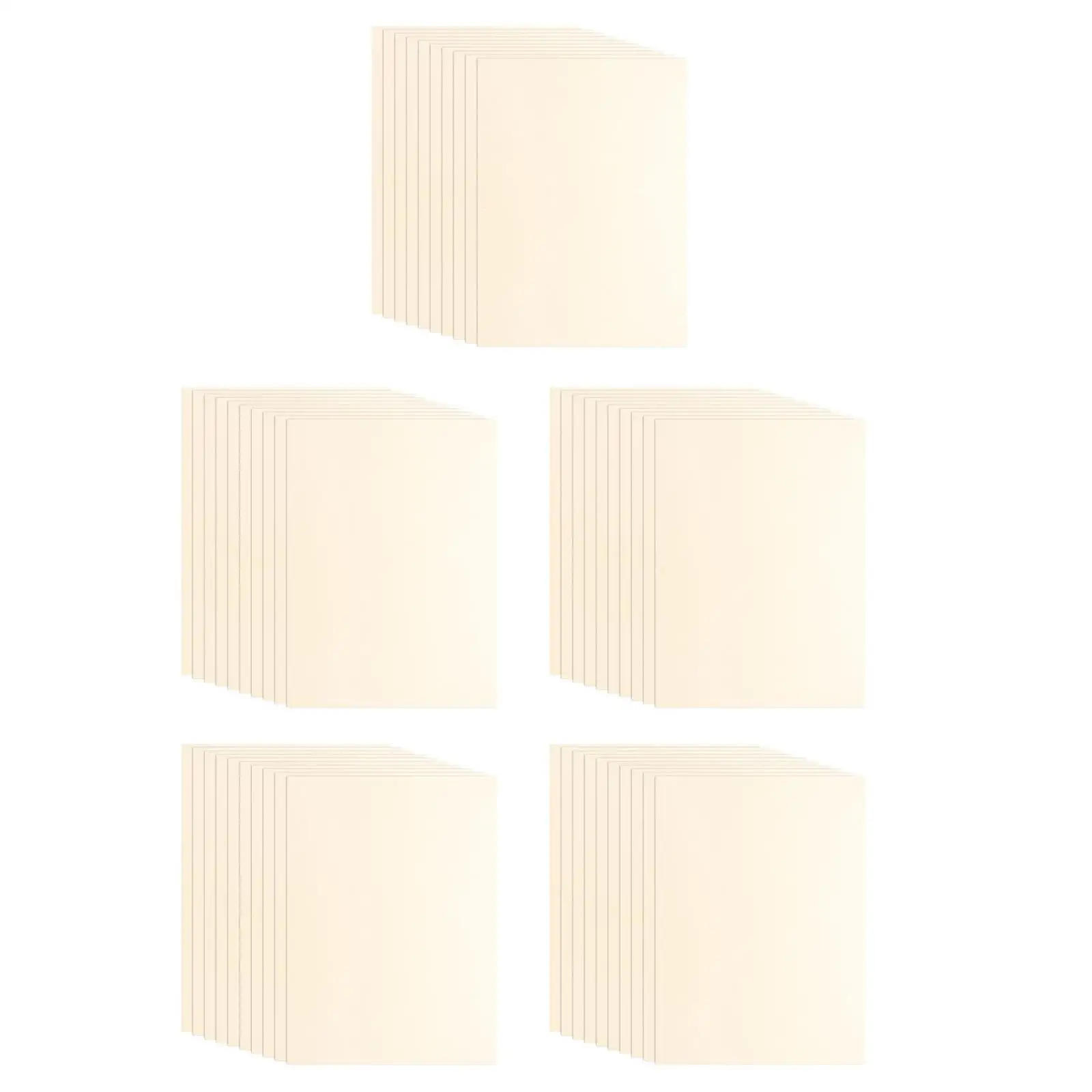 

5pcs Set of 5 Certificate Paper Award for Graduation Diploma Beige Blank Certificates