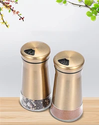 2PCS Glass Spice Pepper Shakers Seasoning Bottle Spice Jars Container Kitchen Storage Box