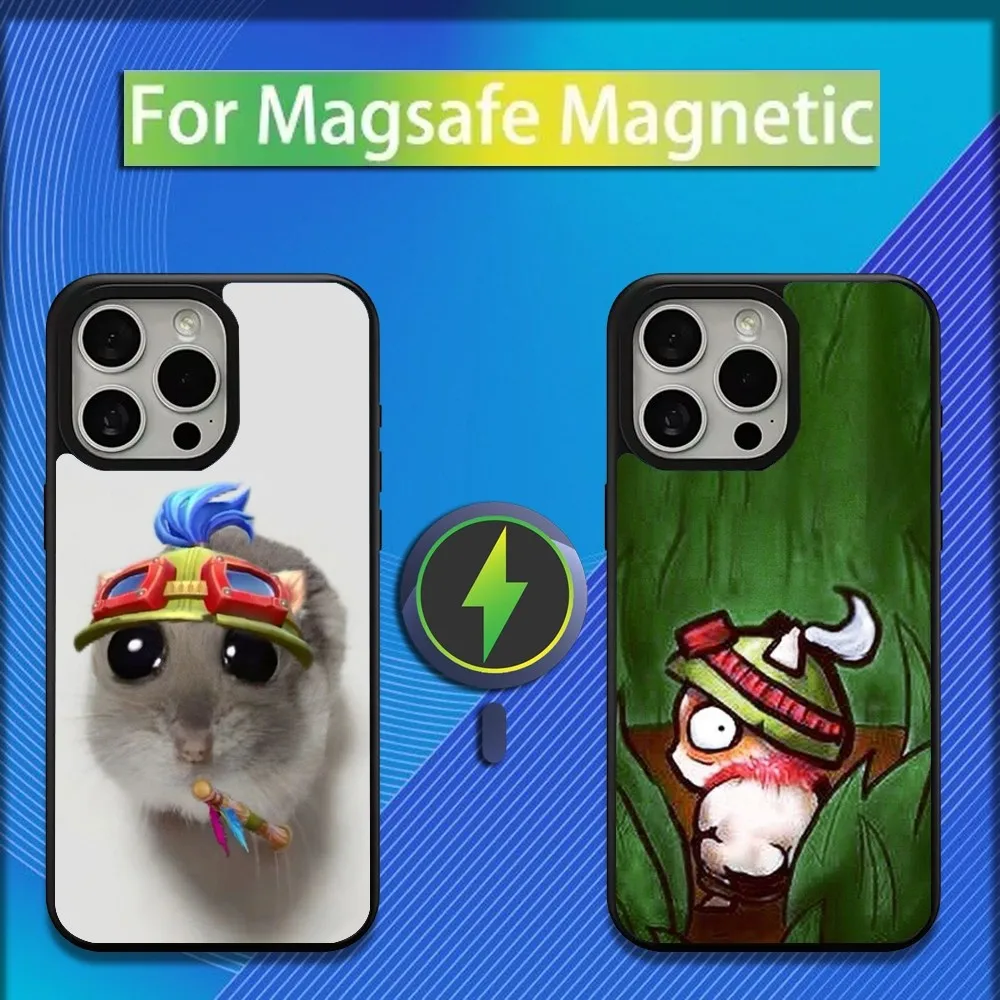 Cute Funny L-LOL Teemo Phone Case For iPhone 16,15,14,13,12,11,Plus,Pro,Max,Mini Magsafe Magnetic Wireless Charging