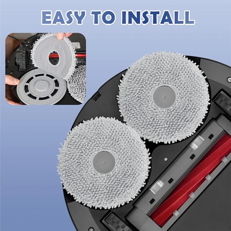 ABVI-Mop القماش منصات ل Roborock Q Revo Maxv/Q Revo S/Q Revo Pro استبدال أجزاء ستوكات قابل للغسل ممسحة الوسادة استبدال