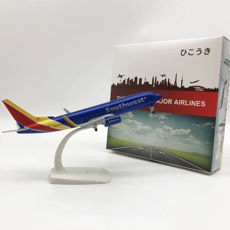 20cm Alloy Metal Air USA Southwest Airlines Boeing 737 B737 Airways Diecast Airplane Model Plane Model Aircraft w Landing Gears