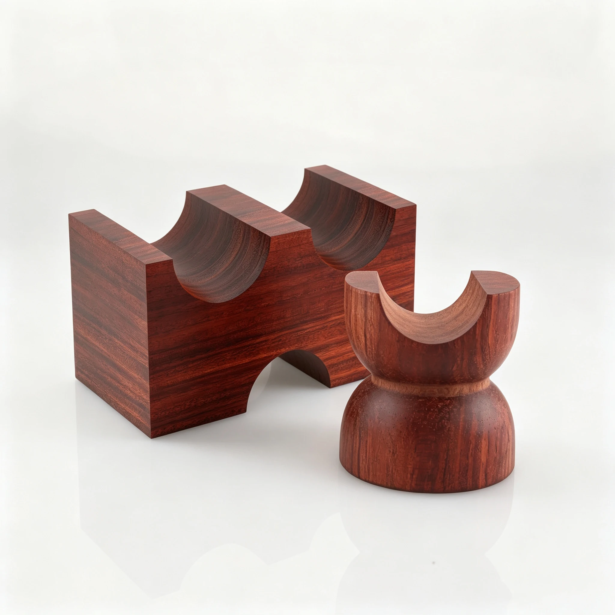 Audiophile Rosewood Cable Isolation Stands, Solid Wood Shock Absorber Cable Brackets for HiFi Speaker Cables & Power Cords