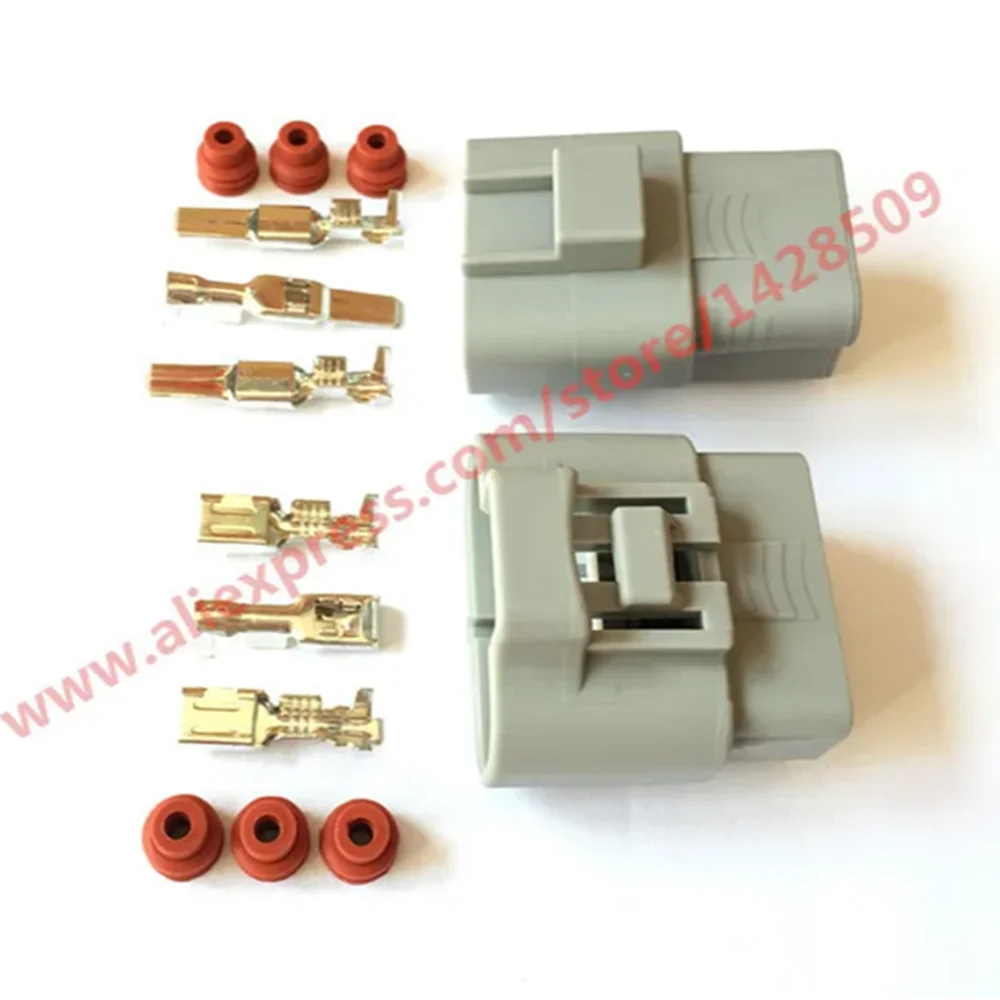 1 Set 3 Pin Electric Fan Plug Female And Male For Toyota Carola Corolla Camry 6189-0165 6188-0129