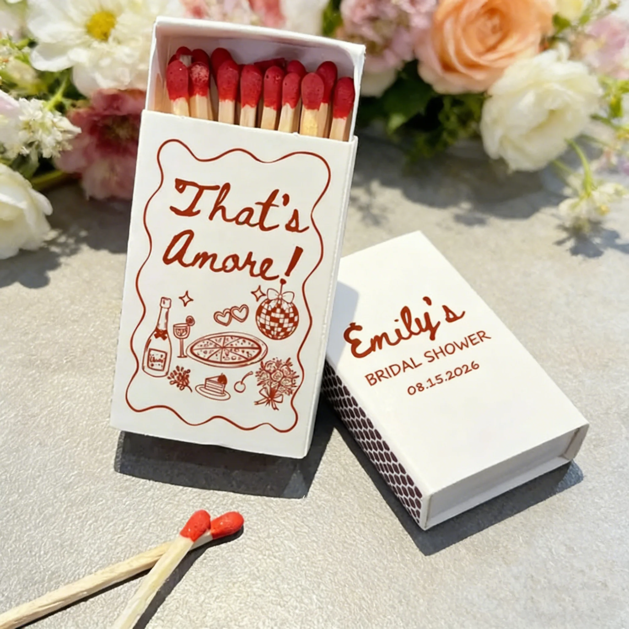 that’s-amore-bridal-shower-matchboxes-italian-theme-wedding-pizza-party-favors-engagement-party-decor