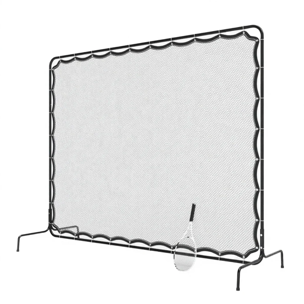 Portable Steel Tennis Rebound Net, 10x15 Feet Training Practice Net for Court, Durable and Easy Setup