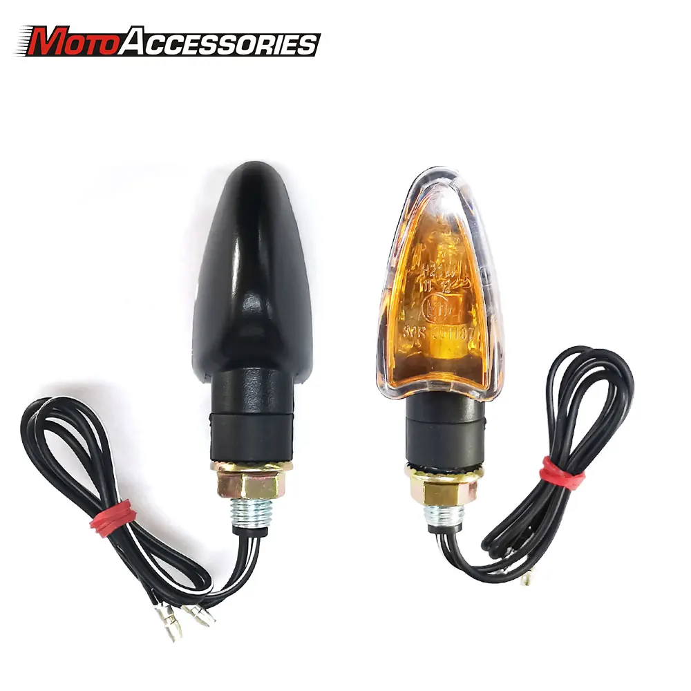 Motorcycle Indicator Turn Signa For Honda Kawasaki Suzuki Yamaha Universal l E-mark Approved LED Blinker Bulb Flasher Lights