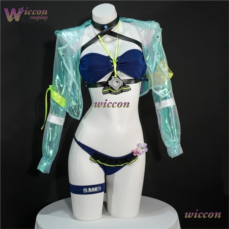 WuHu Gfl2 Clukay Klukai Cosplay Game GIRLS' FRONTLINE 2:EXILIUM Uniforms HK416 Bikini Wig Coat Women Halloween Costume Sexy Clot