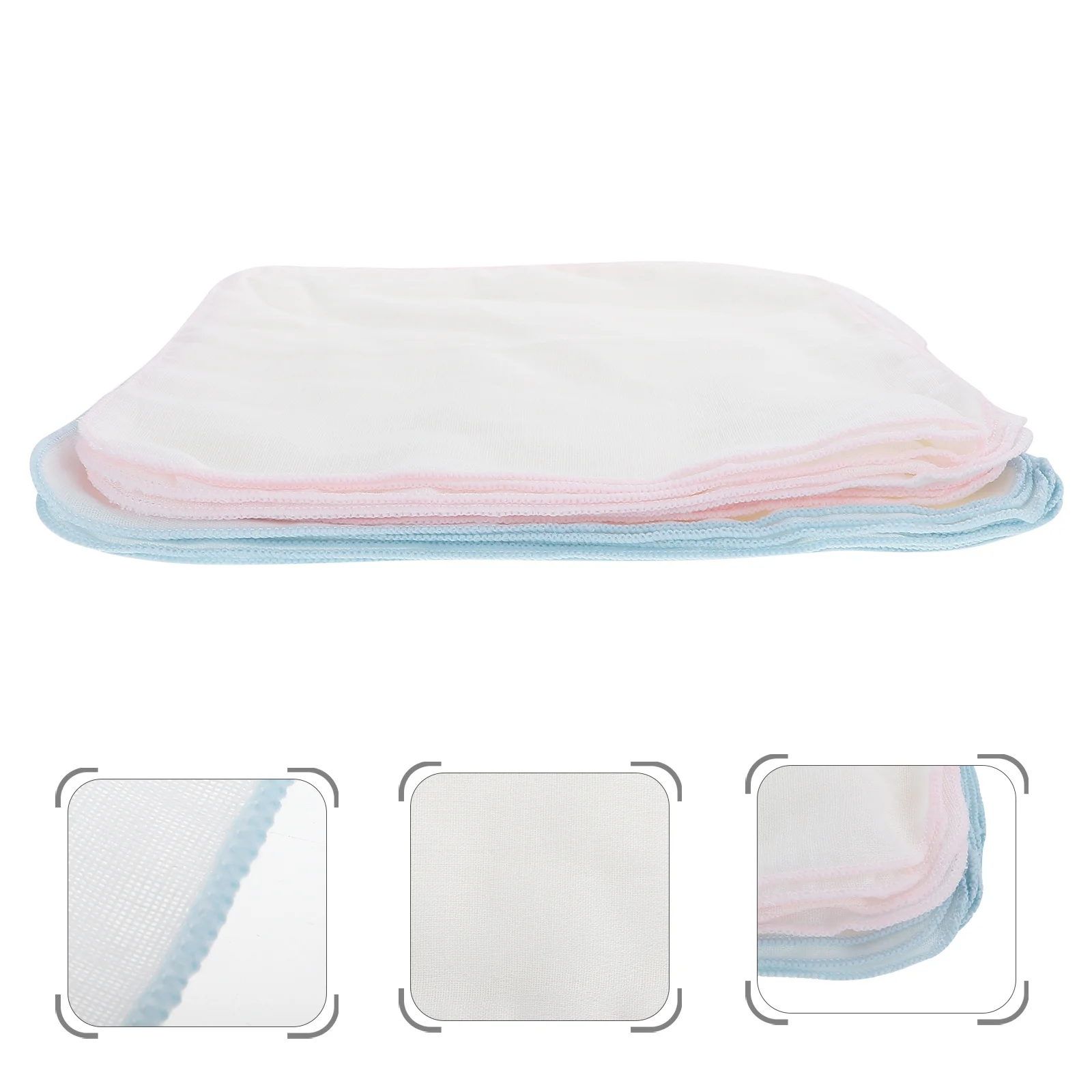 

20Pcs Baby Saliva Towels Cotton Fabric Washable Wipes for Newborn Toddler Infant Baby Face Cleaning Wipes Reusable