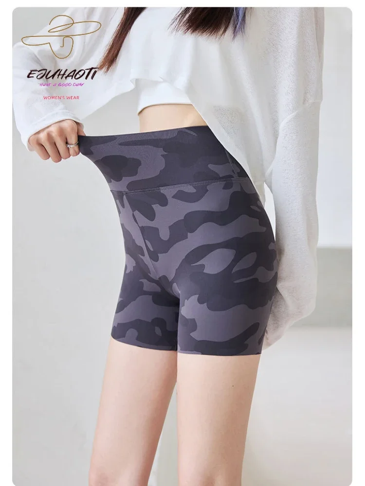 

Camouflage Mini Shark Cycling Short leggings Summer New Outdoor Women Sports Safety Shorts High Waist Slimming Biker pants 2024