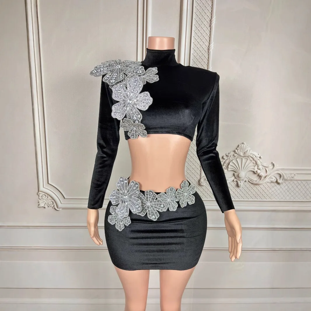 

Costume Girl Group Nightclub Bar Split Long Dress Bingxin Female Singer Model Vestido De Noche Fiesta Lujo Mini Vestido Sexy Hot