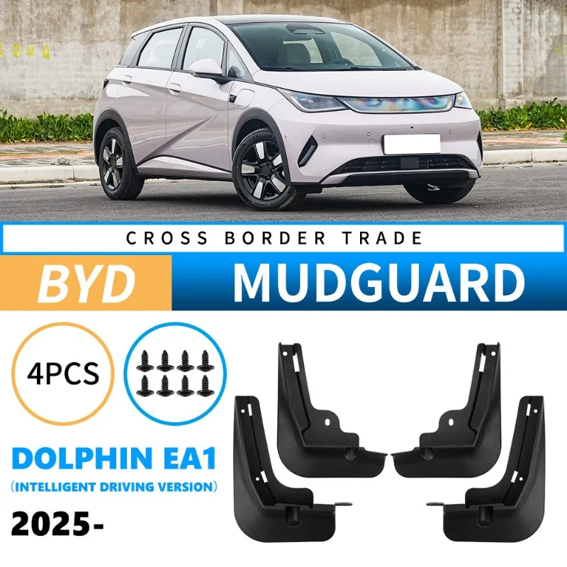 Mud Flaps Suitable for BYD Dolphin EA1 2025 Smart Drive Edition Car Tires Cladding Splash Mud Flap Guards Mudflap Accessories