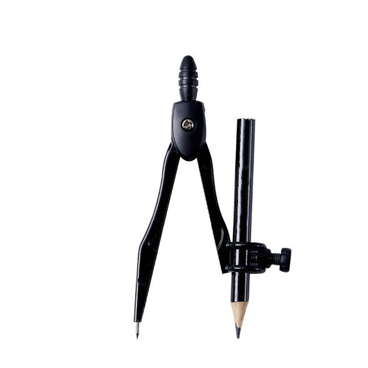 Geometry Set Black Zinc Alloy Multifunction Clip Compass Pencil Sharpener Math Drafting Tools Student School Supplies
