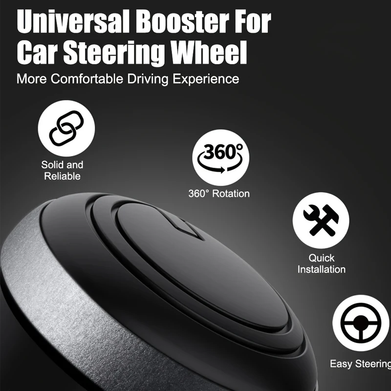 360 graden rotatie auto universele metalen lager spinner knop balvormige stuurwiel booster handvat booster