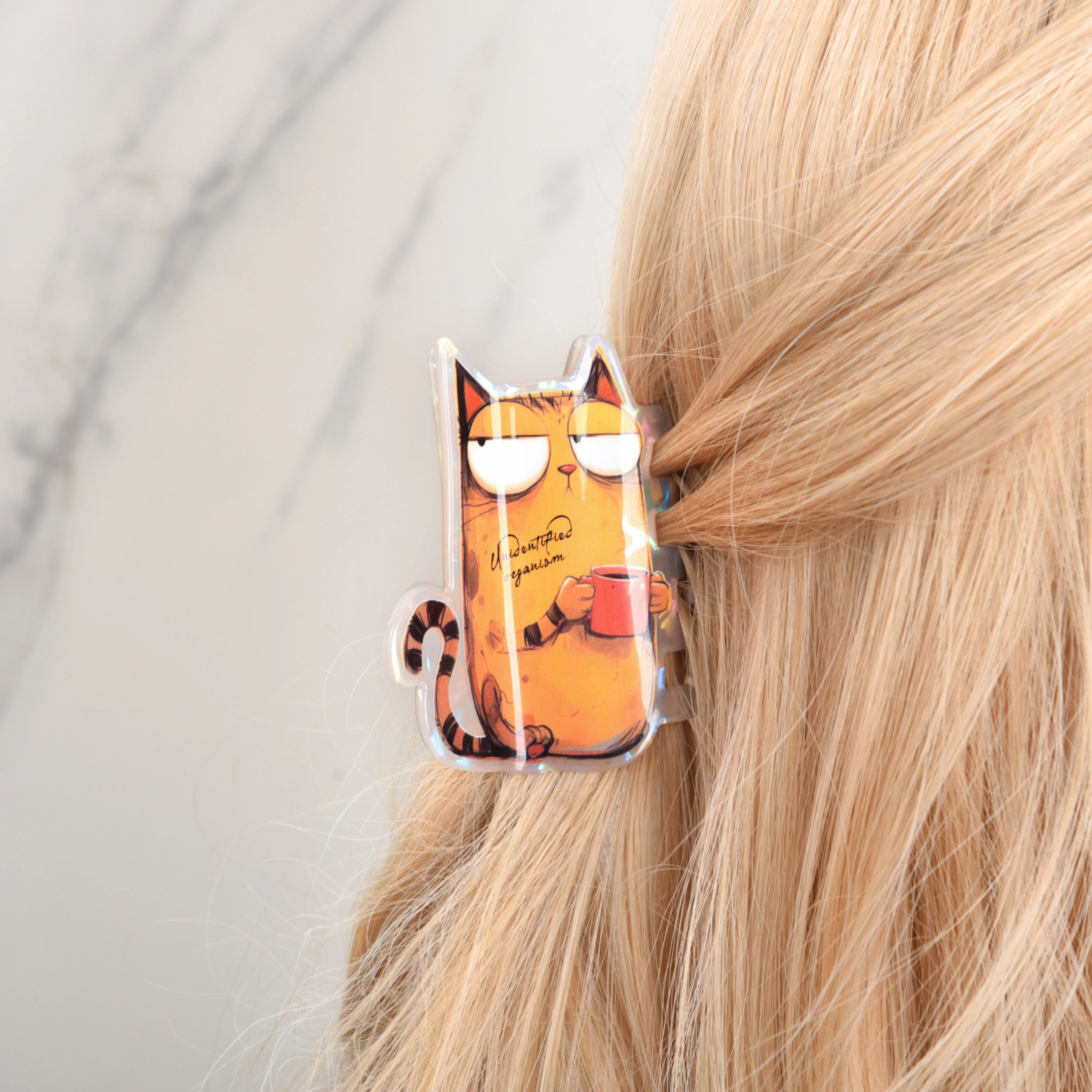 

DS Cute Cartoon Animal Cat Puppy Print Hair Claw Animal Series Claw Clip Acrylic Crab Hair Clip for Women Girls Hair Accessories