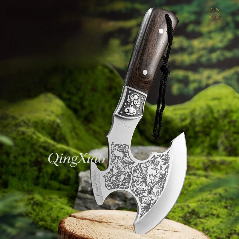 Mini Portable Multi Function Hand Axe Outdoor Tool For Car Emergency Camping Firewood Splitting Bone Cutting Field Work