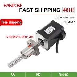 Nema17 Stepper Motor 17HS6401S-SFU1204 ball screw motor 400mm/500mm/600MM 42X60mm 4-lead 1.7A 70N.CM for 3D printer accessories