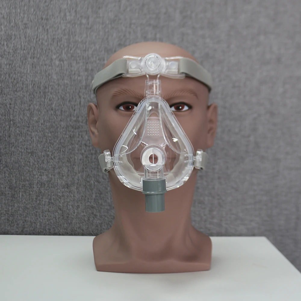 RESOXY CPAP Vollgesichtsmaske Auto BiPAP CPAP Mundmaske Medizinische Silikon-Vollgesichtsmaske mit Kopfbedeckung für Schlafapnoe Schnarchen – Detail 18