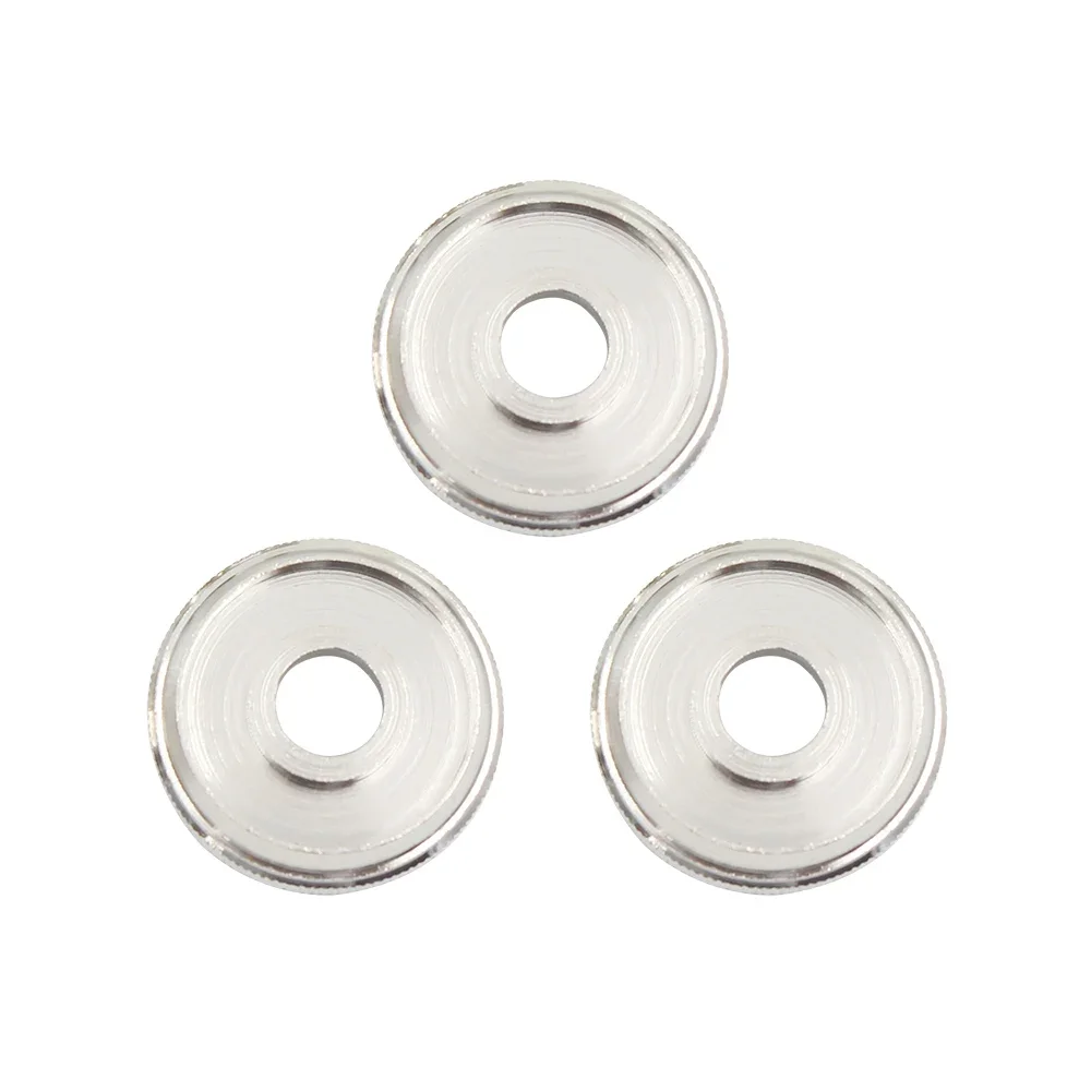 3Pcs Trumpet Button Bottom Screw Piston Lower Cover And Upper Screw Piston Upper Cover Silver Trumpet Replacement Accessories