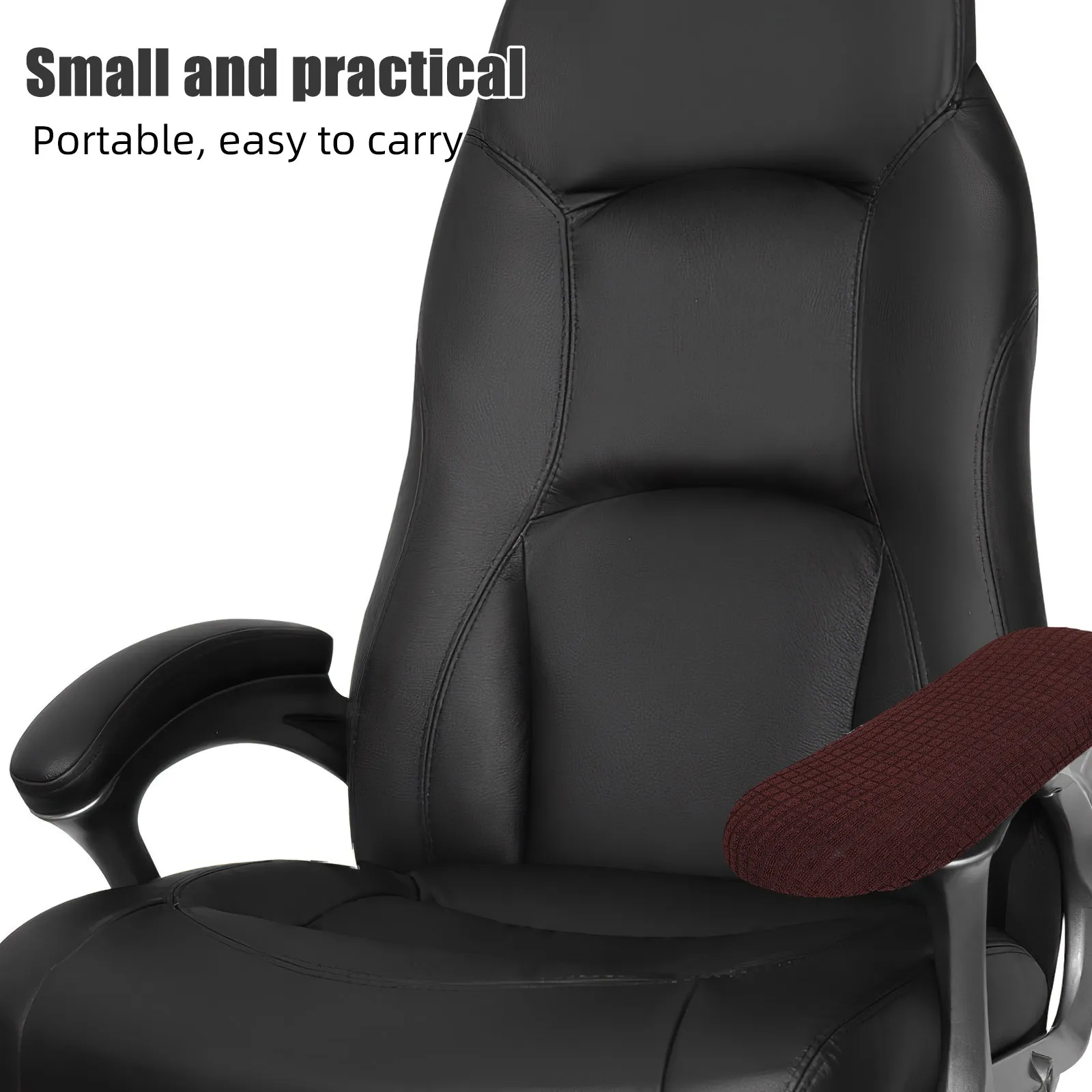 2Pcs Office Armrest Cover Chair Stretch Elastic Fabric Breathable Slip on Sleeve Removable Universal Protector Desk Gaming