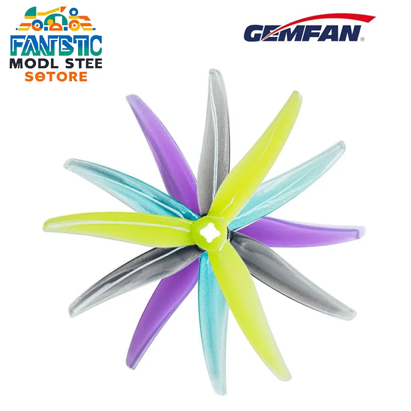 2 Pairs Of  Gemfan 4525 4.5-Inch Three Leaf Crossing Aircraft With Flower Flying Propellers 5-Inch Lightweight And Powerful