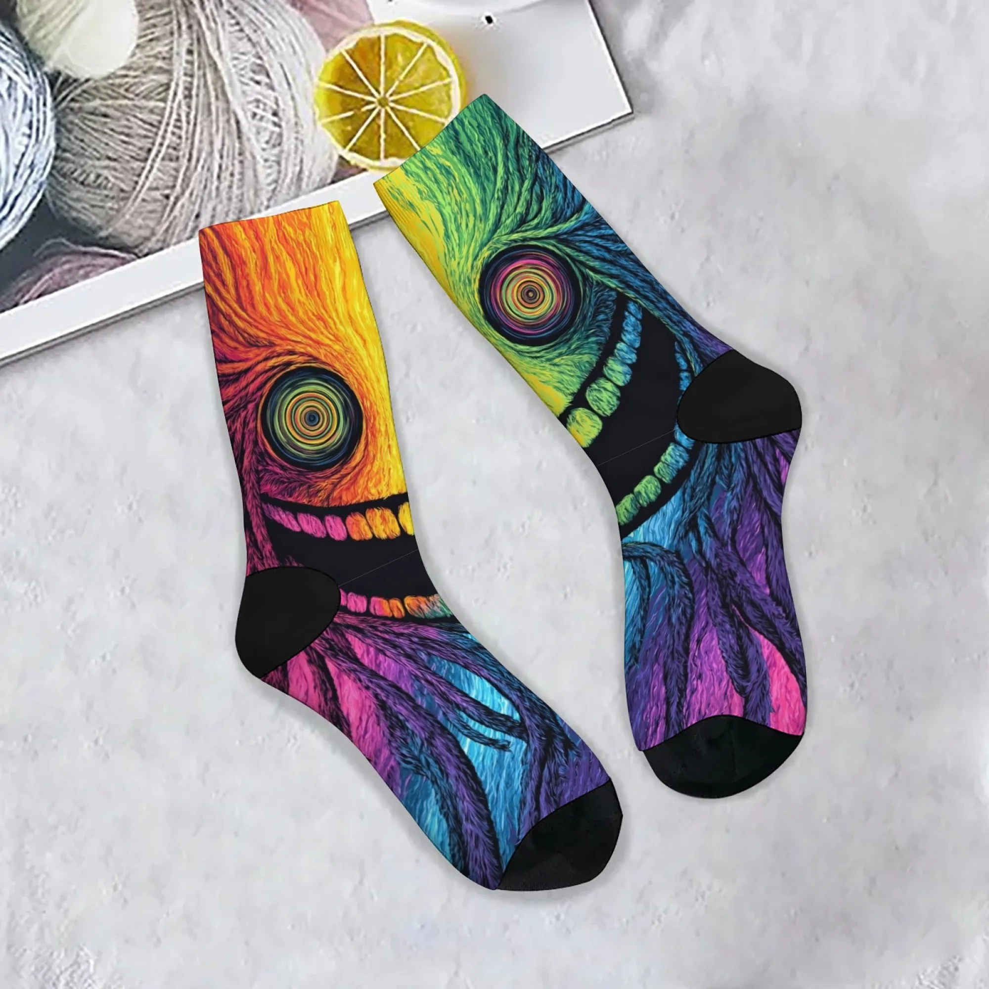Cartoon Monster Casual Herrensocken Bequeme atmungsaktive rutschfeste Socken Neuheit Harajuku Straße Hip-Hop Crew Socken Lustiges Geschenk