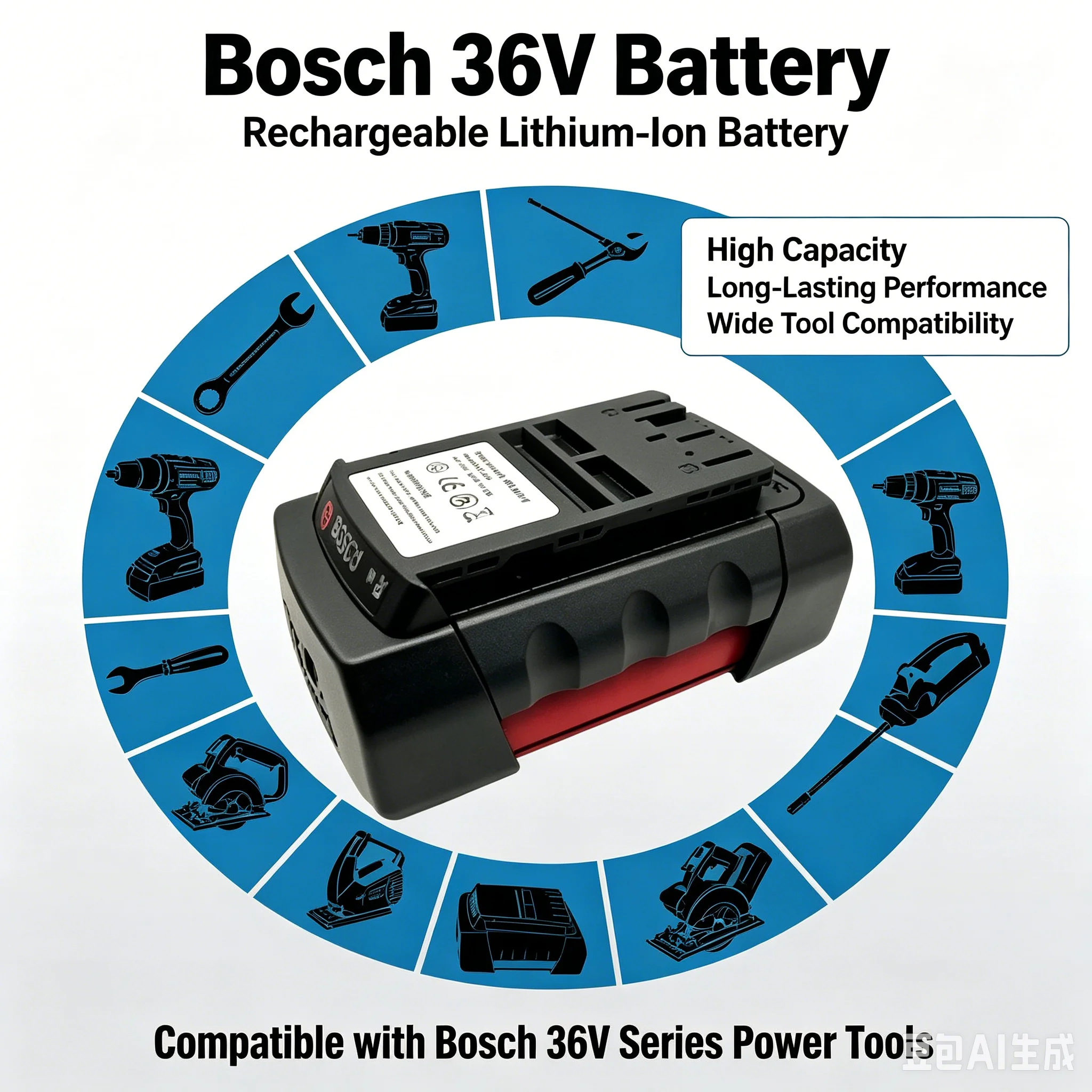 💎36VFor BOSCH  Charger Rechargeable Batteries Li-ion Replacement Battery For BOSCH BAT810 BAT836 D-70771 Power Tool Charger New
