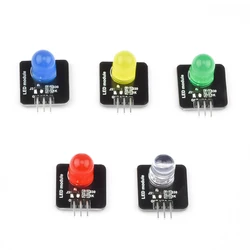 DC 3.3V-5V 10mm Luminous LED Module LED Light Sensor Indicator Light Light-emitting Module for Arduino Microcontroller Control