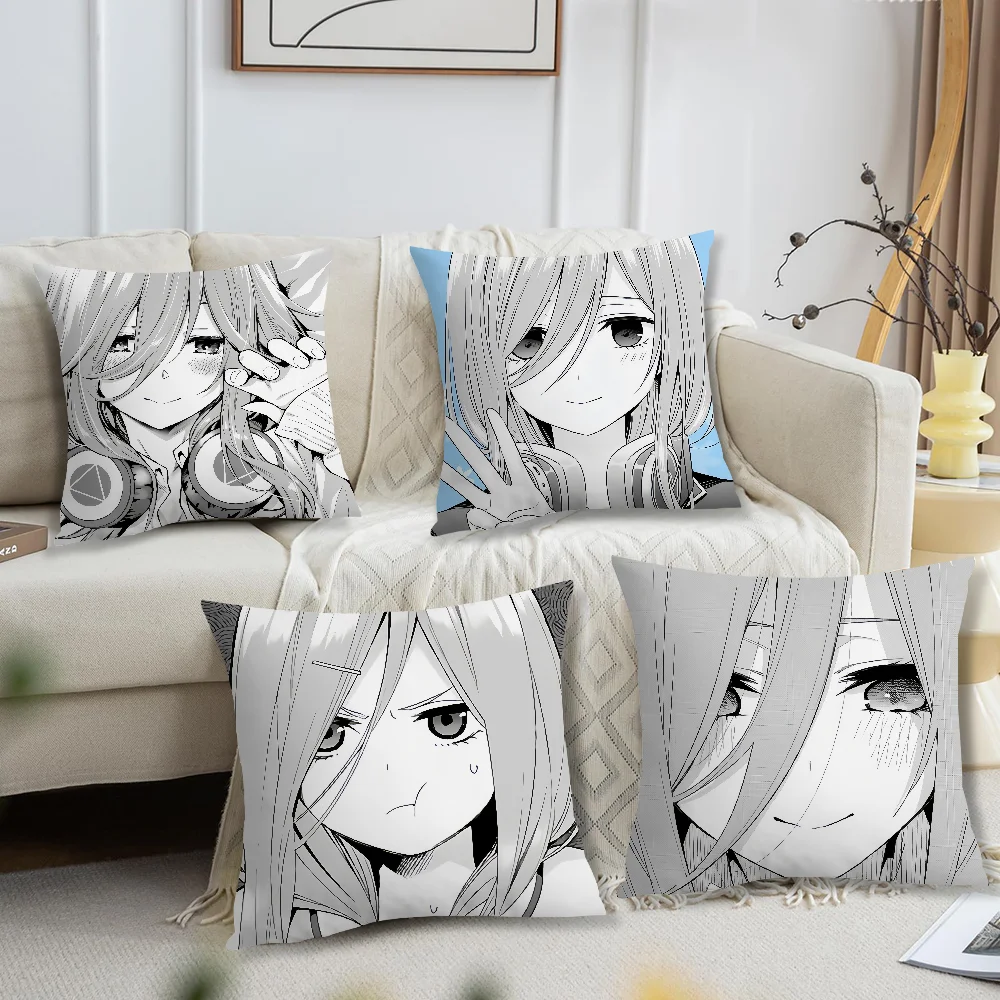 soft Pillow Case for m-Miku Sofa Living Room Home anime office Decor Protective Covers Without Nakano manga Waifu Pillow-Insert