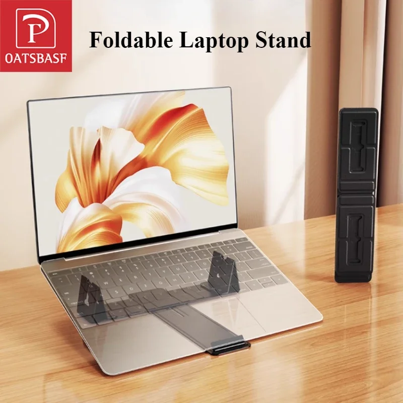 

Oatsbasf Foldable Laptop Stand Vertical Laptop Stand Holder Portable Universal for Laptop Tablet Phone Notebook MacBook Air Pro