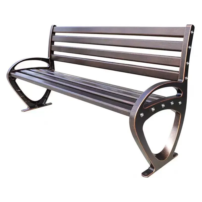 Park, outdoor chair, bench, cast aluminum, rest, stool, leisure, three people, sitting outdoor dew #1