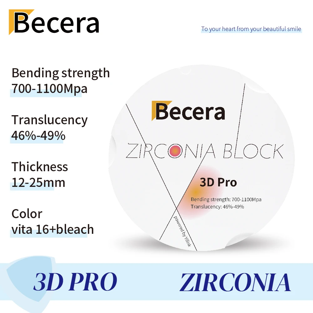 

Dental Materials 3D Pro Zirconia Disc For Make Anterior Posterior Crown 6 Layers Color With Zirkonzahn 95mm CAD CAM System