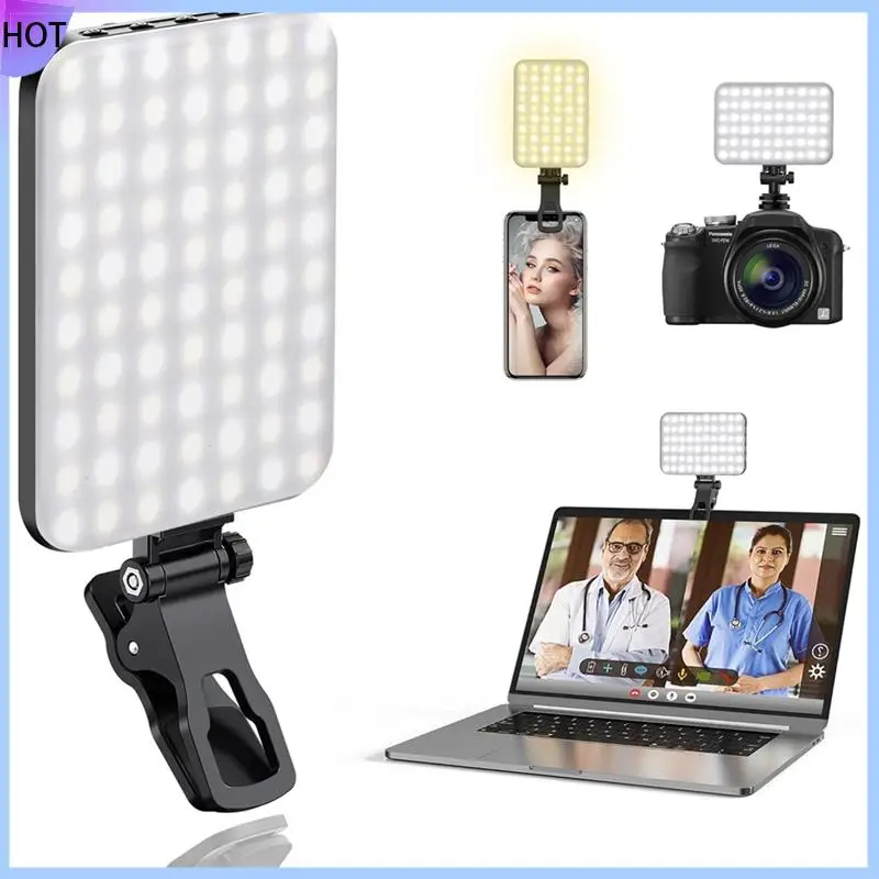 

B45C Video Fill Light Photography Fill Light 60 LED 2200Mah Rechargeable Fill Light For Phone/Tablet/Laptop Conference Fill Ligh