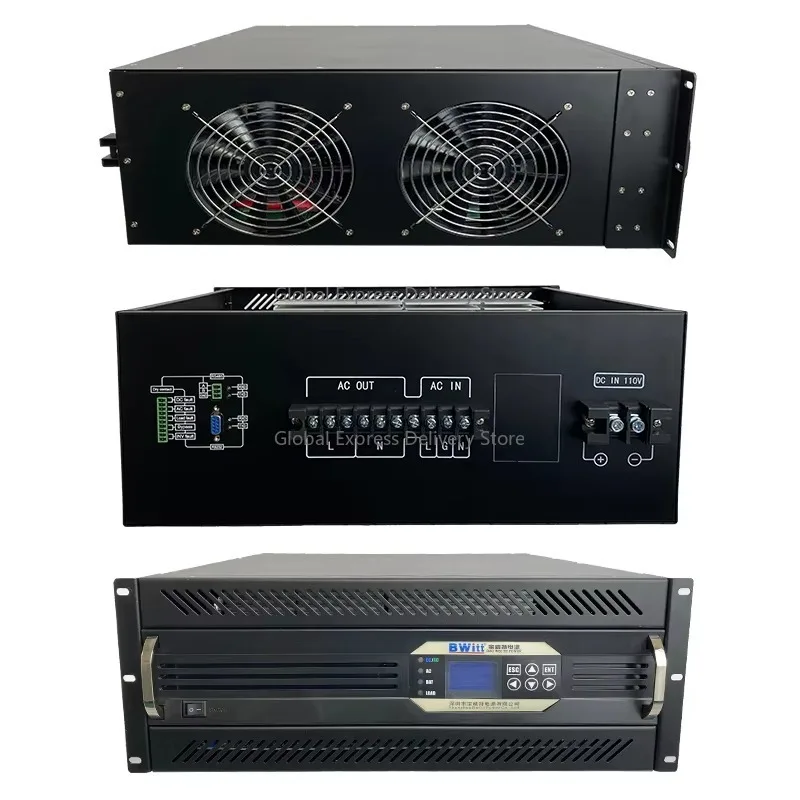 48V to AC 220V 10000 Watt 10KVA Pure Wave Sine Power Inverter 4U Rack Mount Telecom With 3 Phase Output