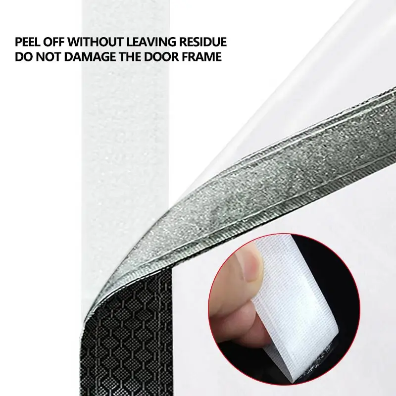 Fermeture éclair transparente de film d'isolation de fenêtre d'étanchéité coupe-vent, pas de poinçonnage, rideau coupe-vent épaissi résistant au froid, bord gris diamant