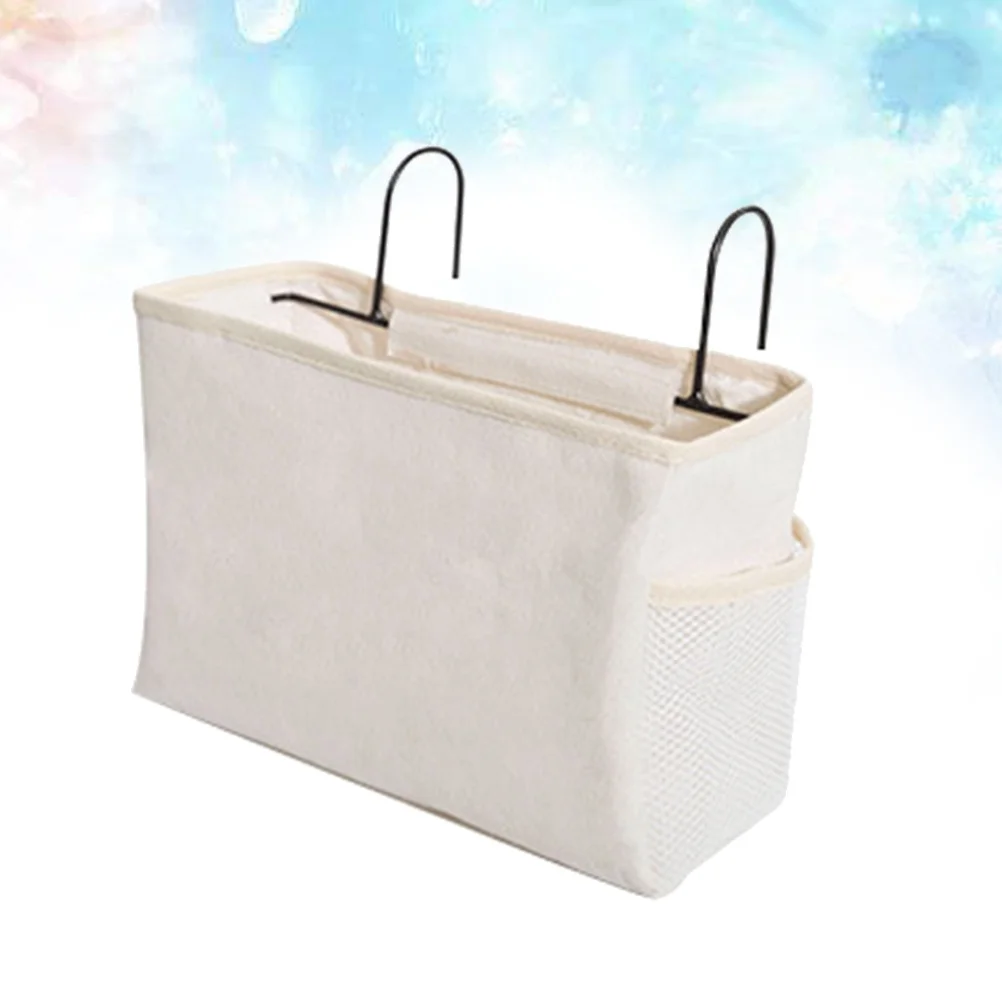 

Bedside Storage Bag Hanging Organizer Felt Fabric Large Capacity For Dorm Car Bed Rails Phone Snacks Water Bottle Holder