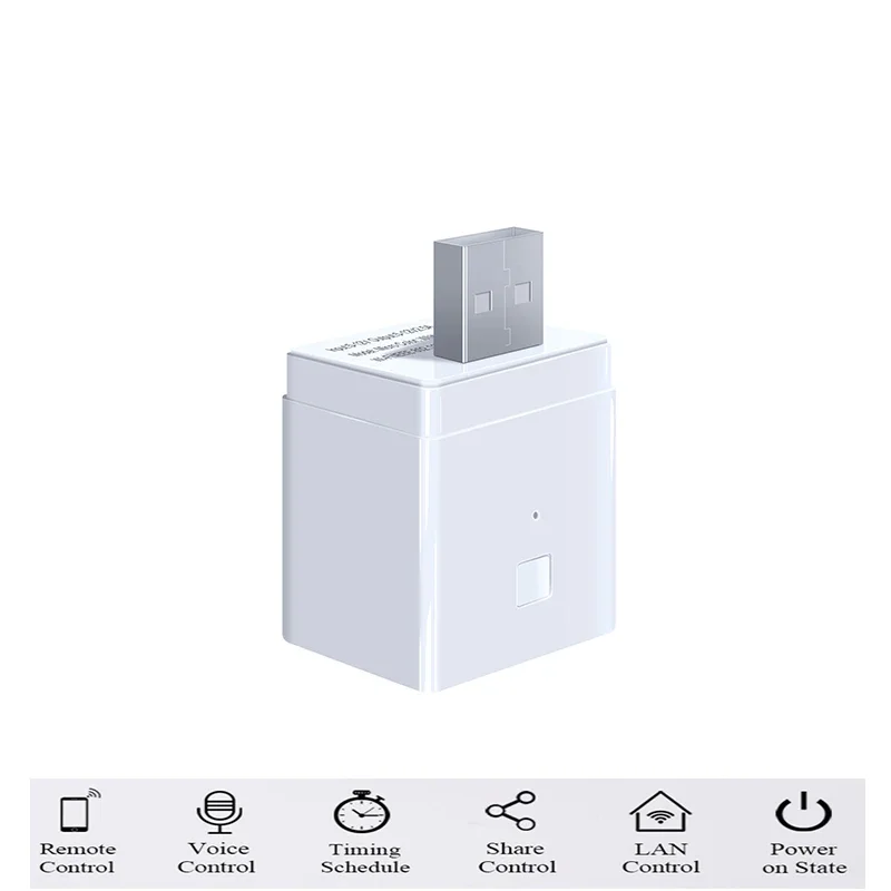 Tuya Micro USB WiFi Adaptador de corriente USB Mini USB Power adapter funziona con Alexa Alice Hey Google per l\'automazione domestica