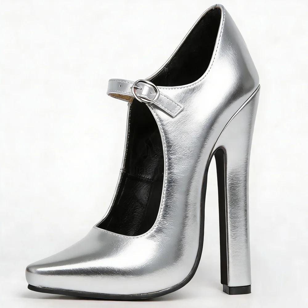 New Style Vintage Fashion Custom 6'' Stiletto High Heel Unisex Oldhollywood Pumps Plus Size 36-46
