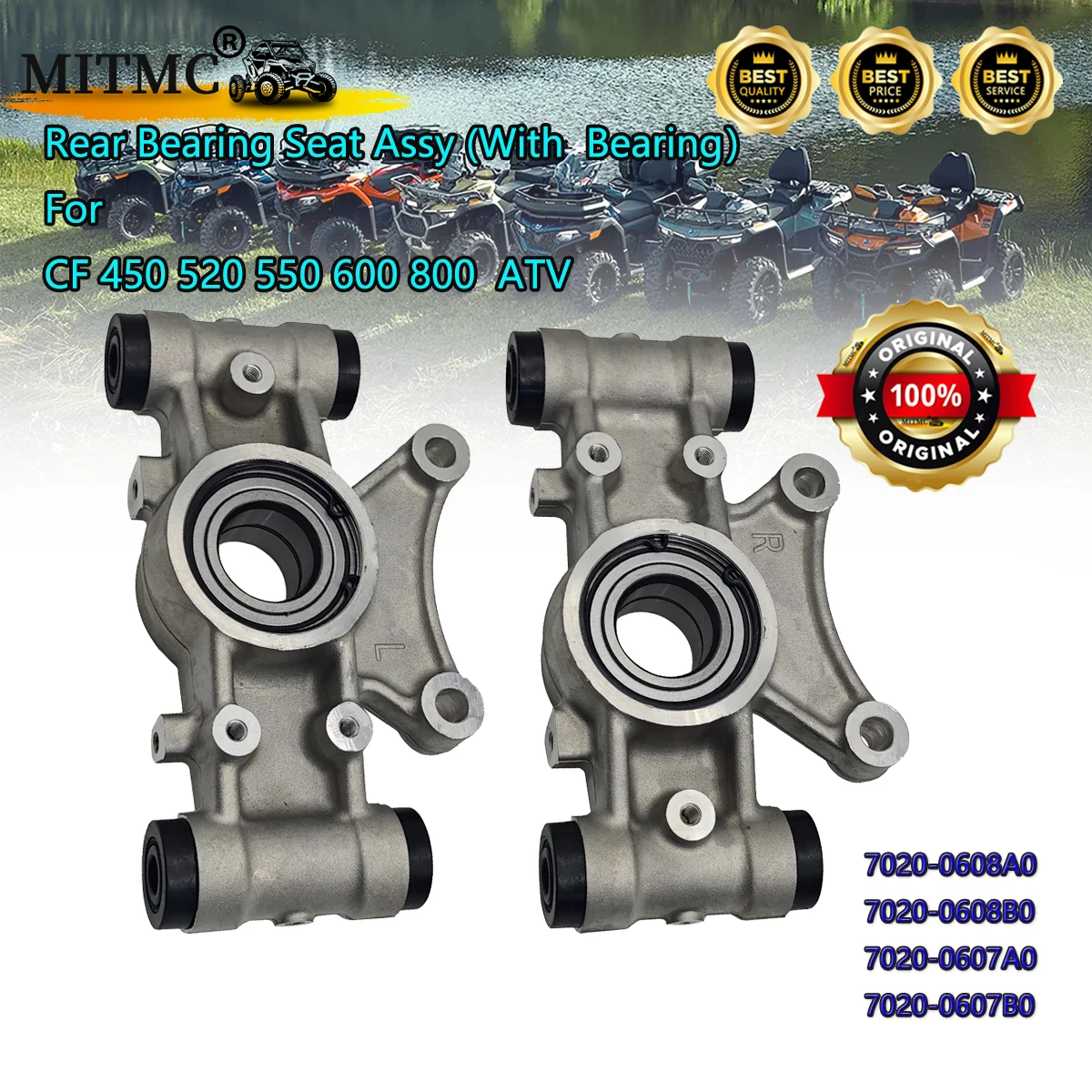

Original Rear Bearing Seat Assy(With Bearing）For CF CForce 450 520 550 600 800 625 Touring X4 X5 X6 ATV 7020-0607A0 7020-0608A0