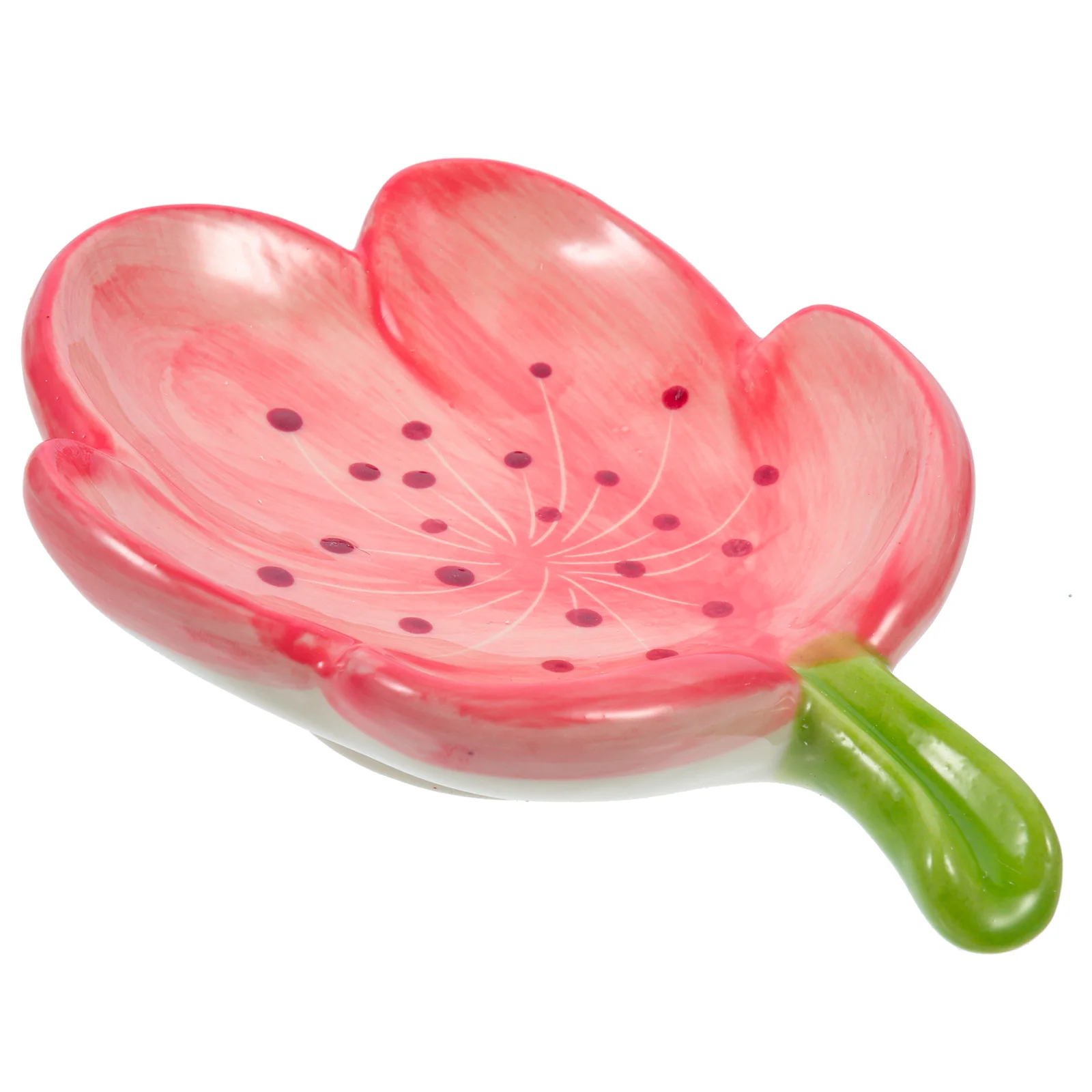 طبق صابون الزهور المزخرف صينية تصريف السيراميك لحوض الاستحمام منظمات الحمام صندوق حامل طبق الصابون على شكل زهرة #3